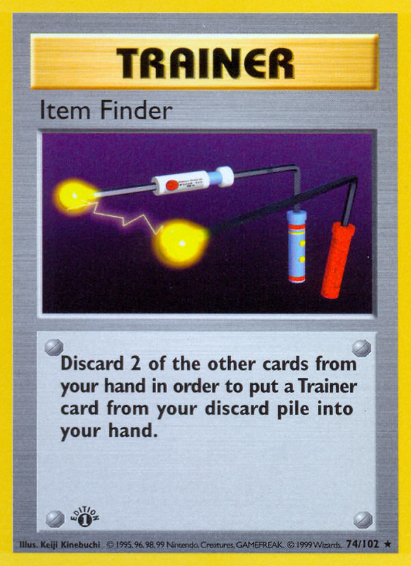 Item Finder (74/102) (Shadowless) [Base Set 1st Edition] | Jack's On Queen