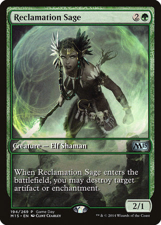 Reclamation Sage [Magic 2015 Promos] | Jack's On Queen