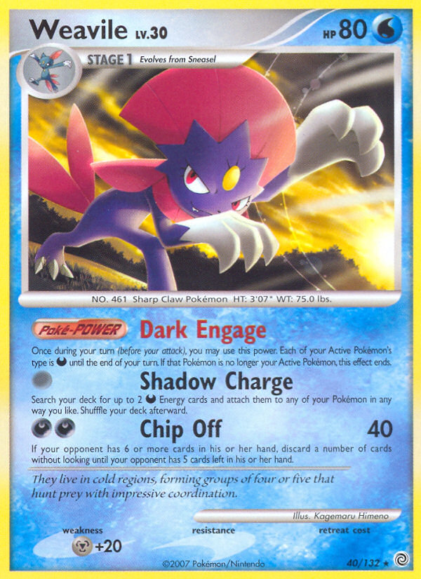 Weavile (40/132) [Diamond & Pearl: Secret Wonders] | Jack's On Queen