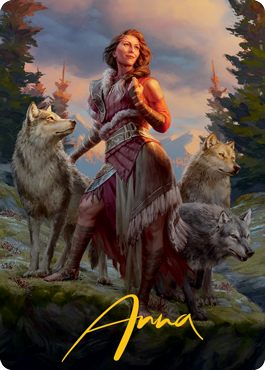 Arlinn, the Pack's Hope 1 Art Card (Gold-Stamped Signature) [Innistrad: Midnight Hunt Art Series] | Jack's On Queen