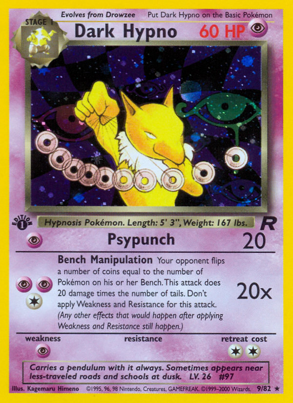 Dark Hypno (9/82) [Team Rocket 1st Edition] | Jack's On Queen