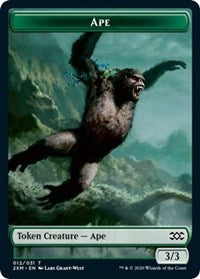 Ape // Golem Double-sided Token [Double Masters Tokens] | Jack's On Queen