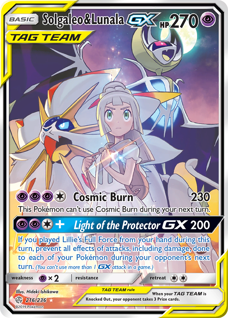 Solgaleo & Lunala GX (216/236) [Sun & Moon: Cosmic Eclipse] | Jack's On Queen