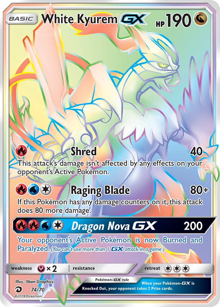 White Kyurem GX (74/70) [Sun & Moon: Dragon Majesty] | Jack's On Queen