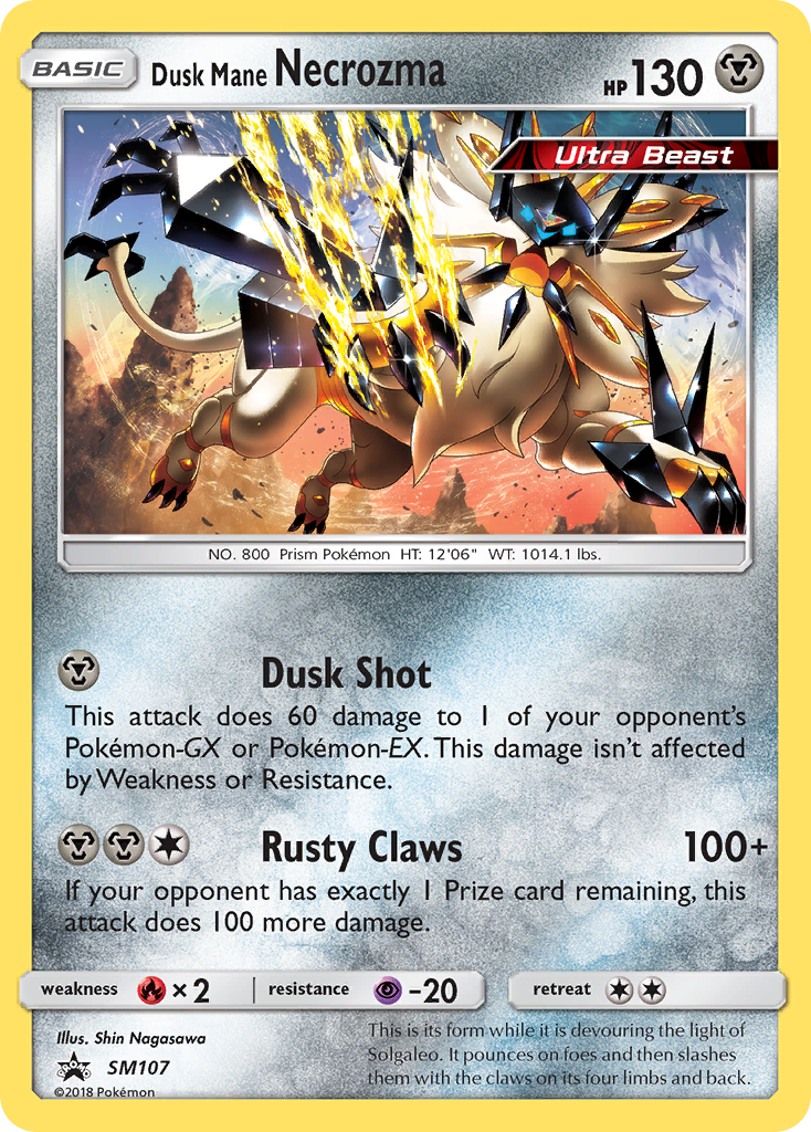 Dusk Mane Necrozma (SM107) [Sun & Moon: Black Star Promos] | Jack's On Queen