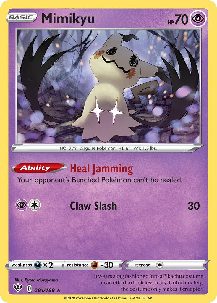 Mimikyu (081/189) (Cosmos Holo) [Sword & Shield: Darkness Ablaze] | Jack's On Queen