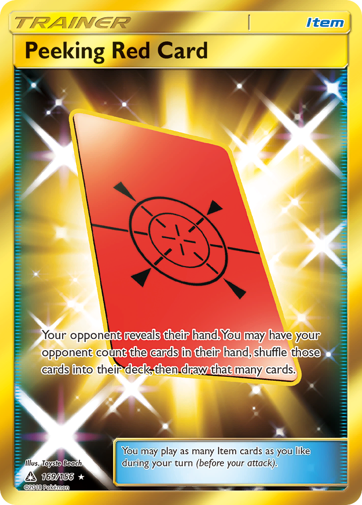 Peeking Red Card (169/156) [Sun & Moon: Ultra Prism] | Jack's On Queen