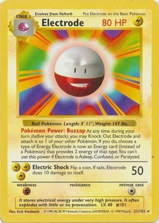 Electrode (21/102) [Base Set Shadowless Unlimited] | Jack's On Queen