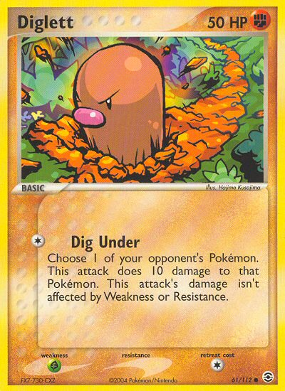 Diglett (61/112) [EX: FireRed & LeafGreen] | Jack's On Queen