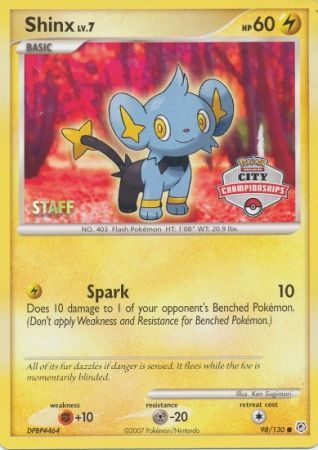 Shinx (98/130) (Staff City Championships Promo) [Nintendo: Black Star Promos] | Jack's On Queen