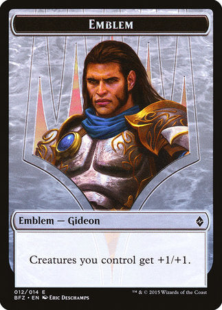 Emblem - Gideon, Ally of Zendikar [Battle for Zendikar Tokens] | Jack's On Queen