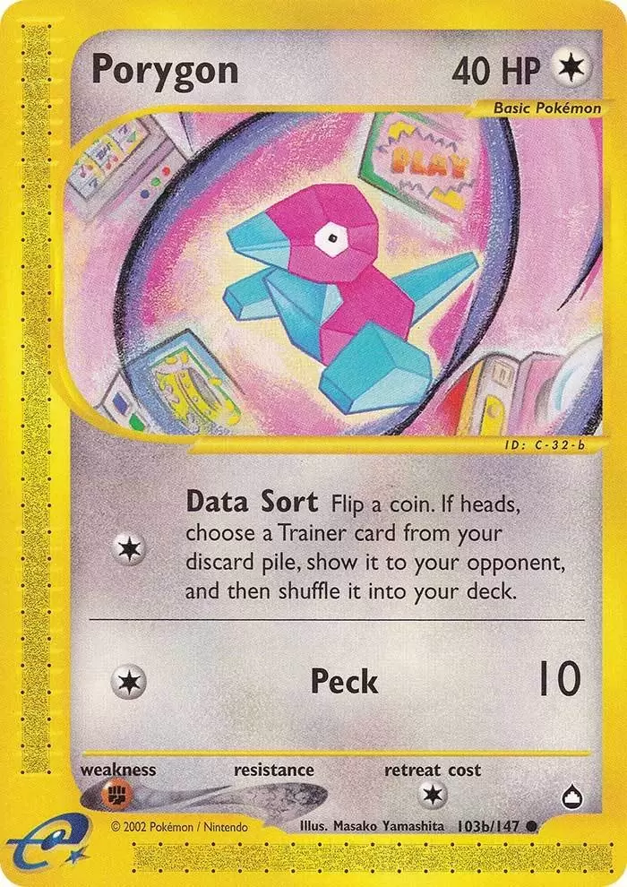 Porygon (103b/147) [Aquapolis] | Jack's On Queen