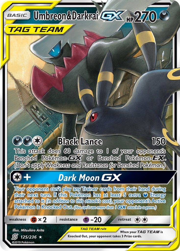 Umbreon & Darkrai GX (125/236) [Sun & Moon: Unified Minds] | Jack's On Queen