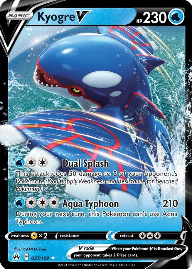 Kyogre V (037/159) [Sword & Shield: Crown Zenith] | Jack's On Queen