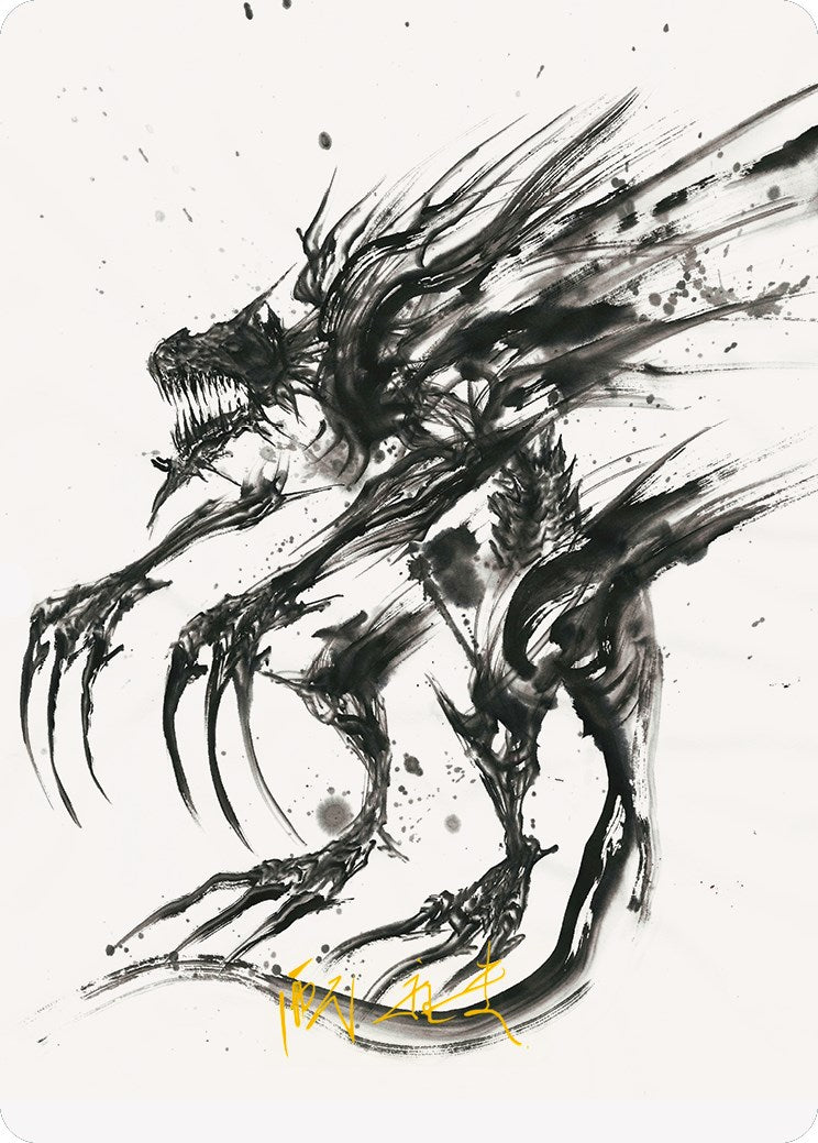 Phyrexian Obliterator Art Card (Gold-Stamped Signature) [Phyrexia: All Will Be One Art Series] | Jack's On Queen