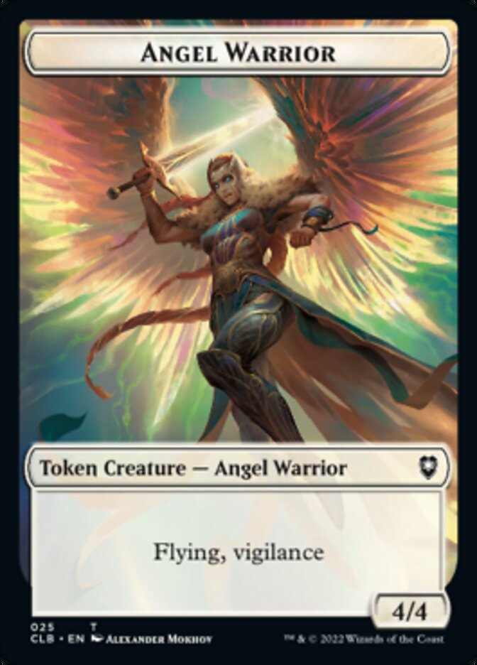 Kor Warrior // Angel Warrior Double-sided Token [Commander Legends: Battle for Baldur's Gate Tokens] | Jack's On Queen