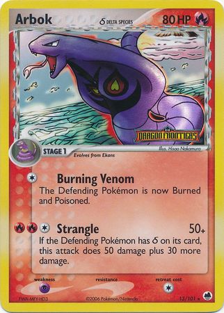 Arbok (13/101) (Delta Species) (Stamped) [EX: Dragon Frontiers] | Jack's On Queen