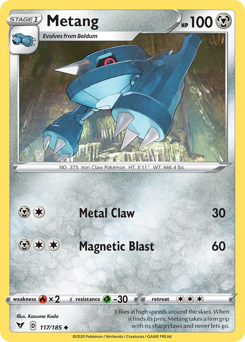 Metang (117/185) [Sword & Shield: Vivid Voltage] | Jack's On Queen
