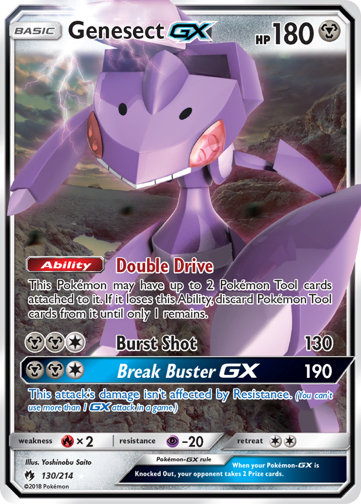 Genesect GX (130/214) [Sun & Moon: Lost Thunder] | Jack's On Queen