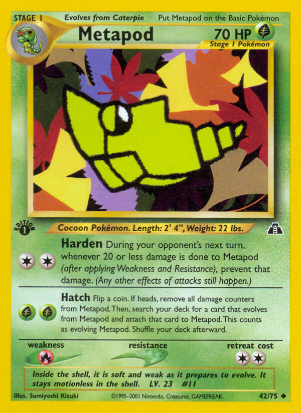 Metapod (42/75) [Neo Discovery 1st Edition] | Jack's On Queen