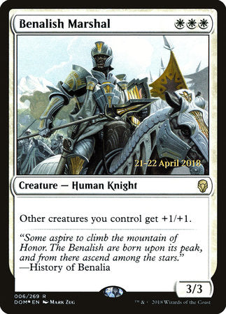 Benalish Marshal [Dominaria Promos] | Jack's On Queen