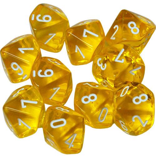 Chessex: Translucent D10 Dice Set | Jack's On Queen