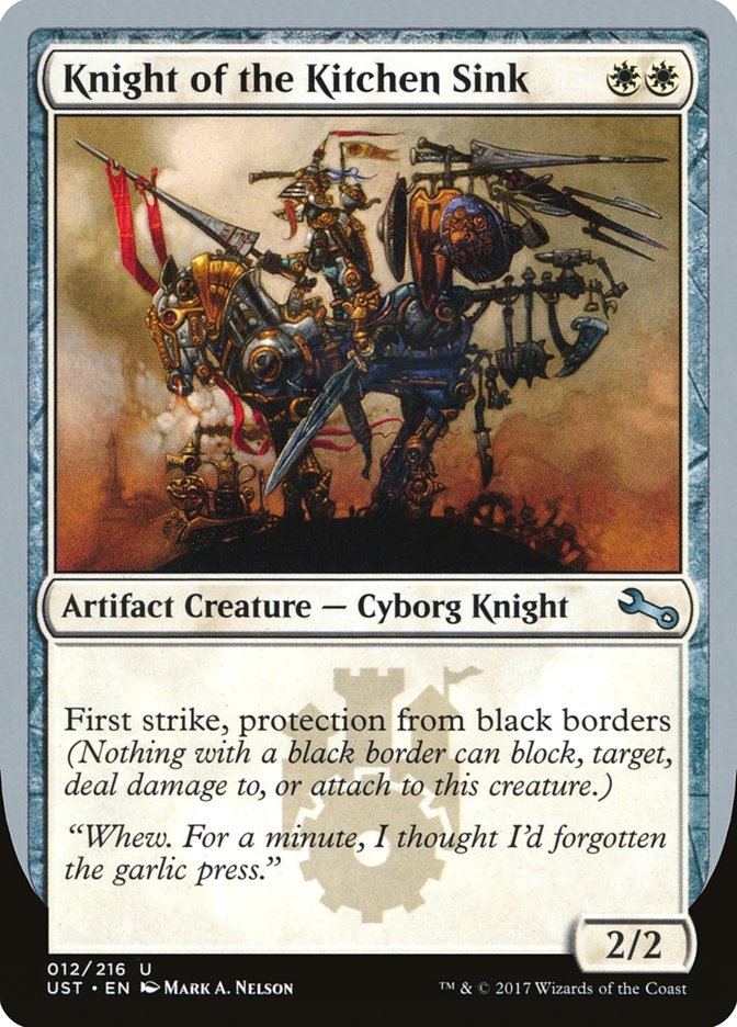 Knight of the Kitchen Sink ("protection from black border") [Unstable] | Jack's On Queen