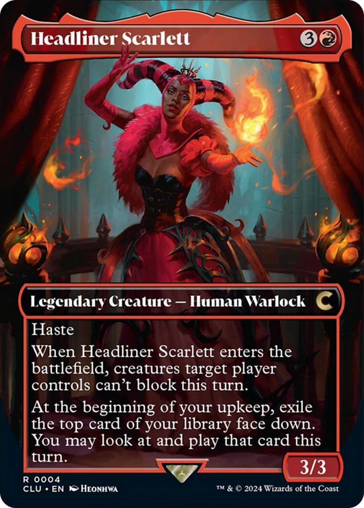 Headliner Scarlett (Borderless) [Ravnica: Clue Edition] | Jack's On Queen