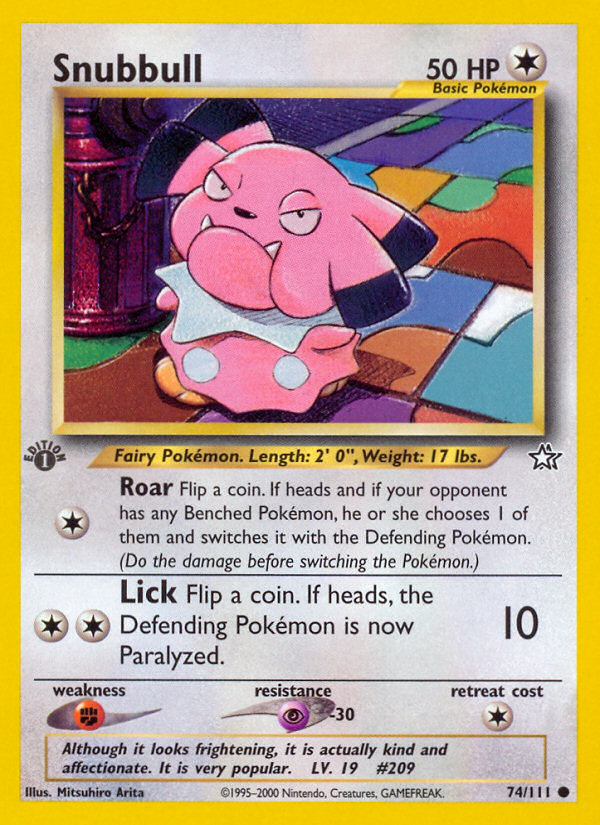 Snubbull (74/111) [Neo Genesis 1st Edition] | Jack's On Queen