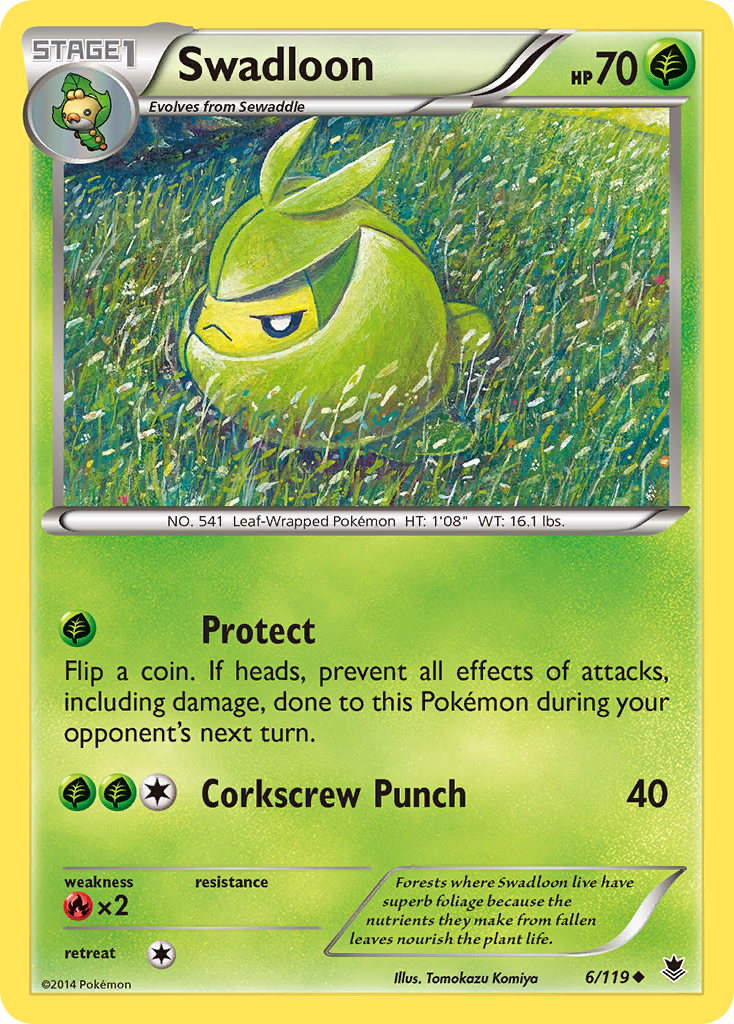 Swadloon (6/119) [XY: Phantom Forces] | Jack's On Queen