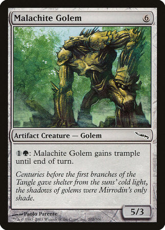 Malachite Golem [Mirrodin] | Jack's On Queen