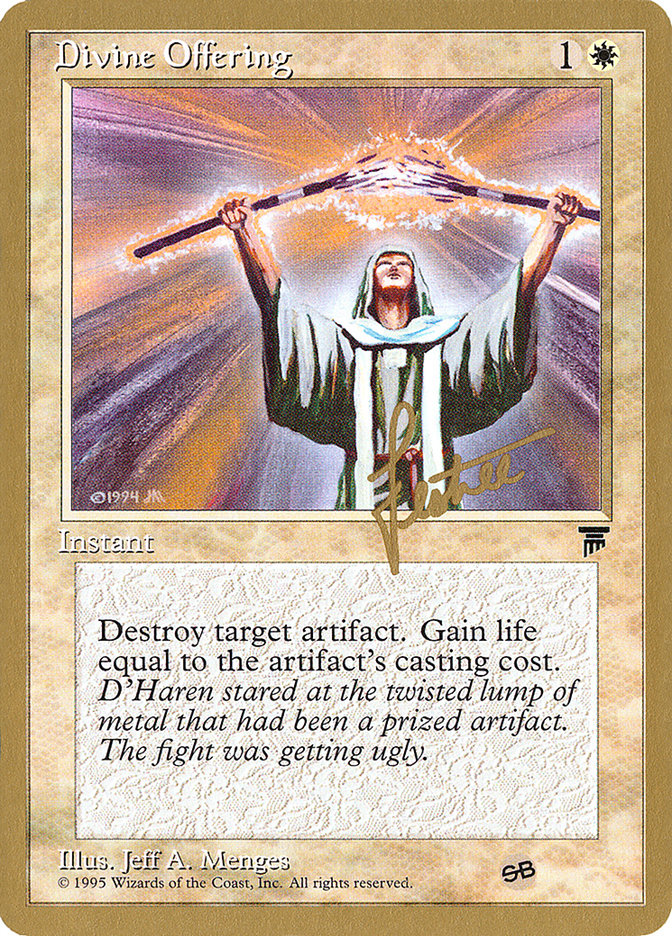 Divine Offering (Bertrand Lestree) (SB) [Pro Tour Collector Set] | Jack's On Queen