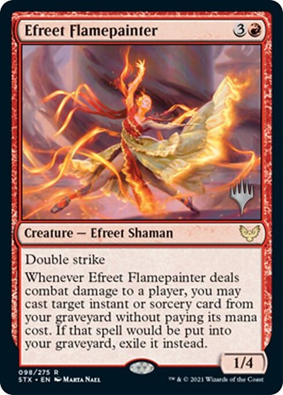 Efreet Flamepainter (Promo Pack) [Strixhaven: School of Mages Promos] | Jack's On Queen