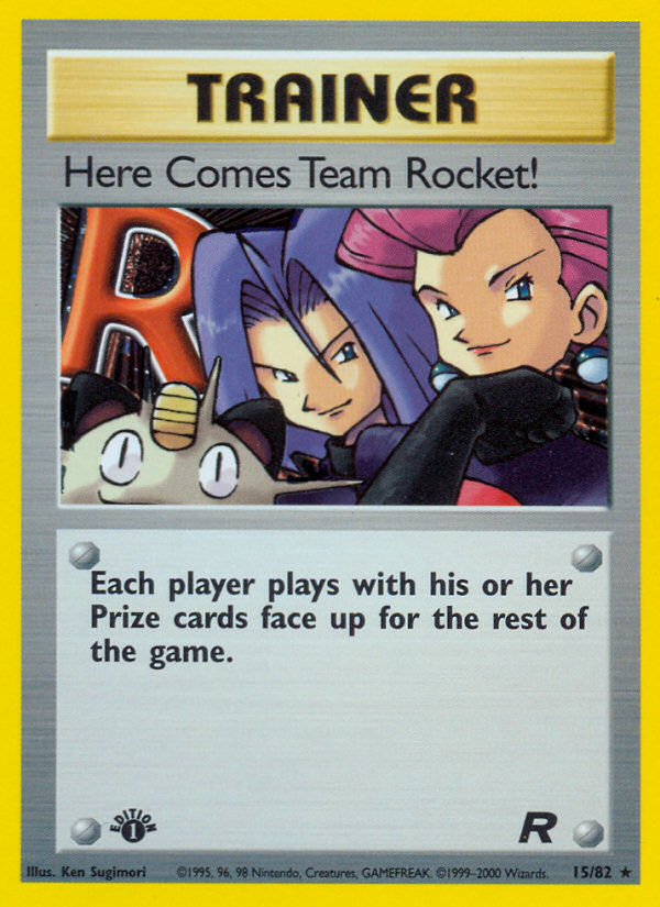 Here Comes Team Rocket! (15/82) [Team Rocket 1st Edition] | Jack's On Queen