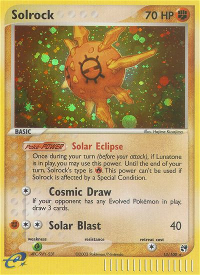 Solrock (13/100) [EX: Sandstorm] | Jack's On Queen