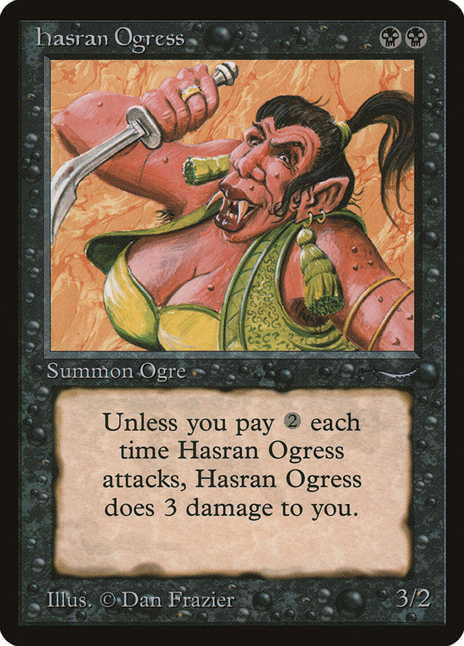 Hasran Ogress (Dark Mana Cost) [Arabian Nights] | Jack's On Queen