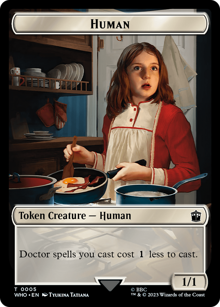 Human (0005) // Clue (0023) Double-Sided Token [Doctor Who Tokens] | Jack's On Queen