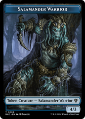 Salamander Warrior // Zombie Double-Sided Token [Murders at Karlov Manor Commander Tokens] | Jack's On Queen