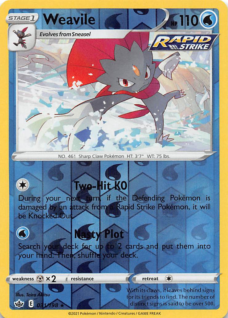 Weavile (031/198) [Sword & Shield: Chilling Reign] | Jack's On Queen