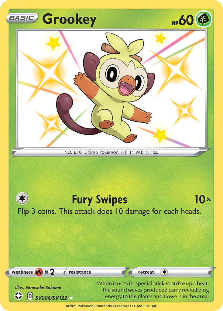 Grookey (SV004/SV122) [Sword & Shield: Shining Fates] | Jack's On Queen