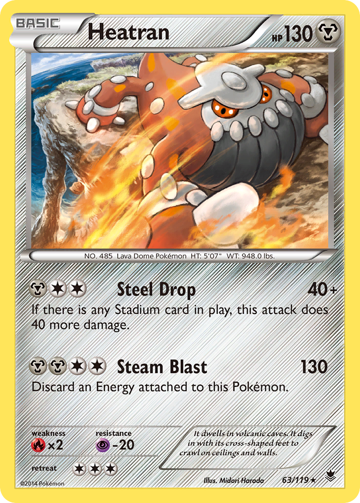 Heatran (63/119) [XY: Phantom Forces] | Jack's On Queen