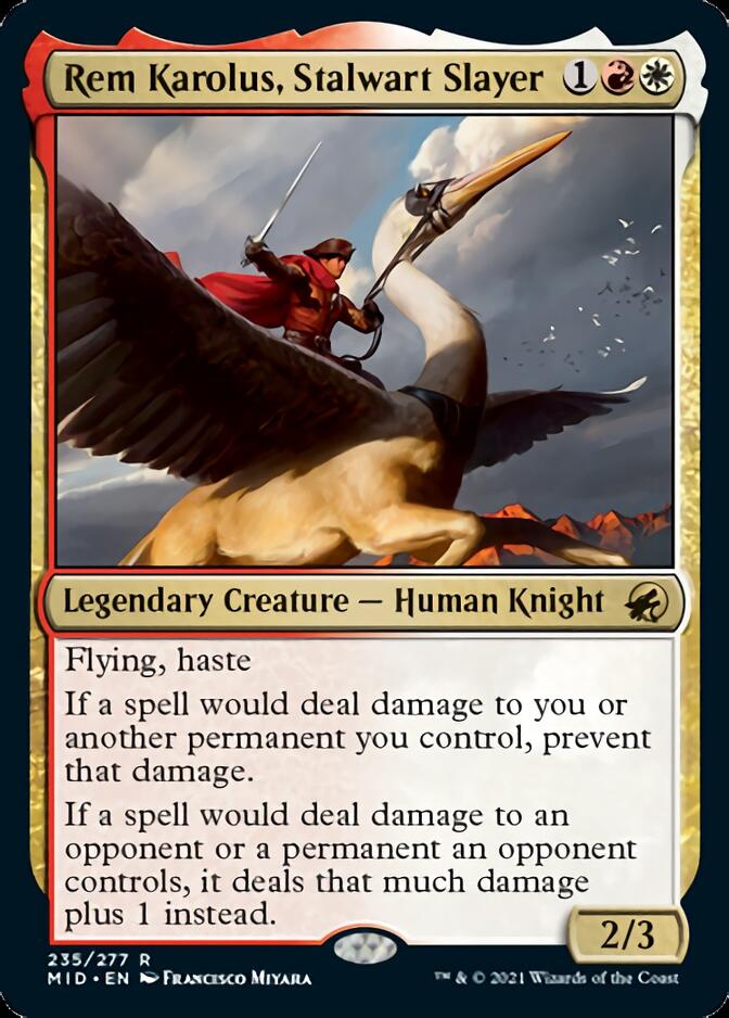 Rem Karolus, Stalwart Slayer [Innistrad: Midnight Hunt] | Jack's On Queen