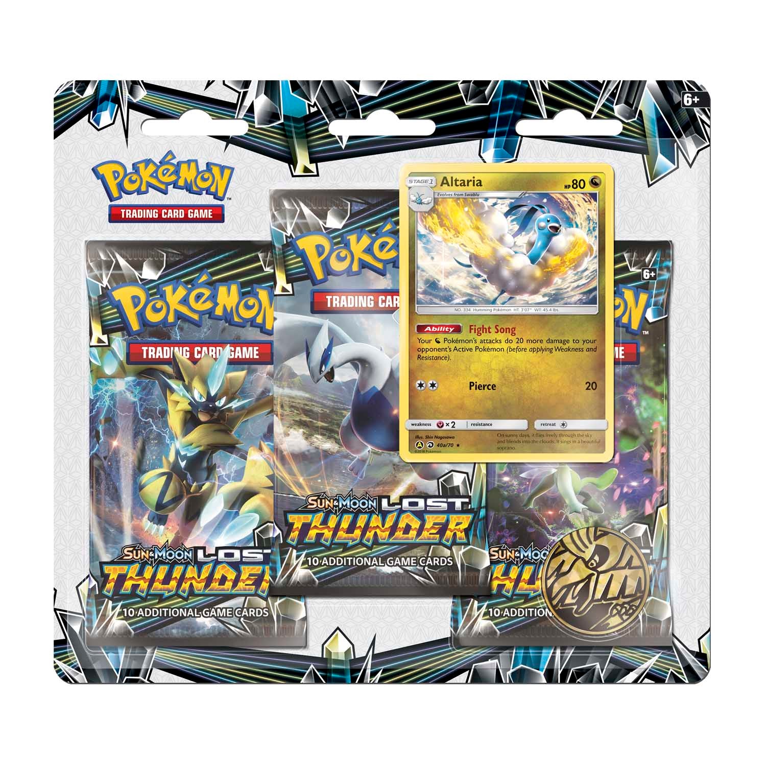 Sun & Moon: Lost Thunder - 3-Pack Blister (Altaria) | Jack's On Queen