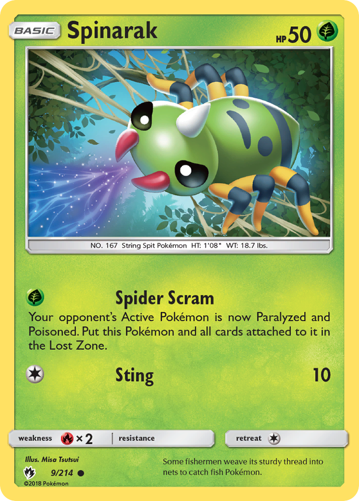 Spinarak (9/214) [Sun & Moon: Lost Thunder] | Jack's On Queen