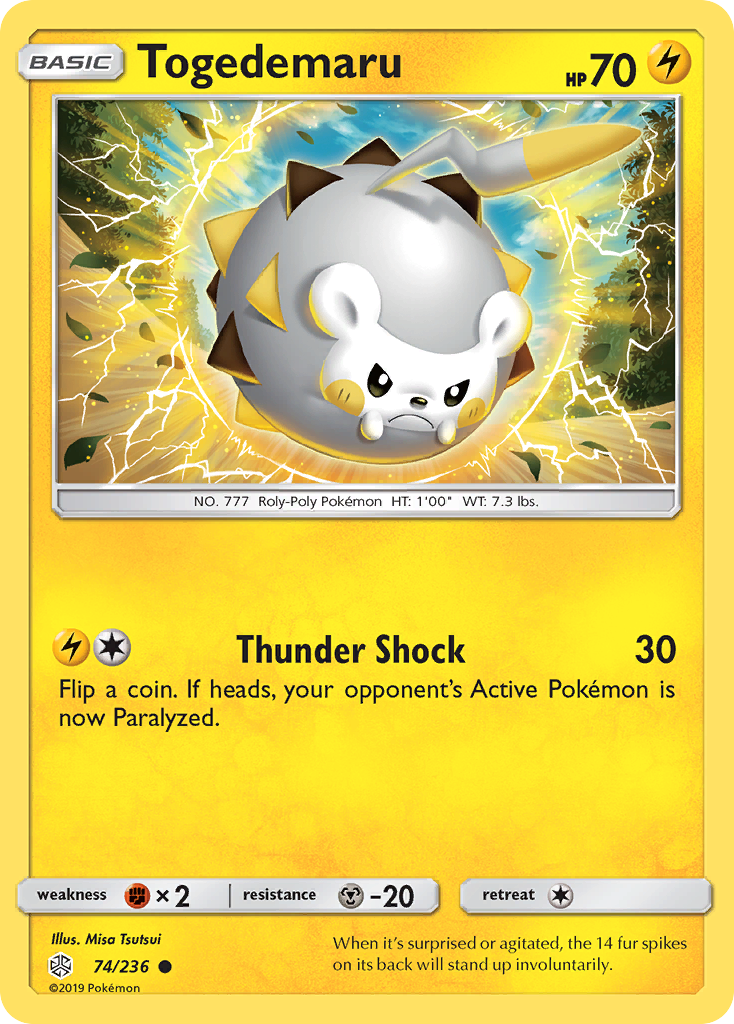 Togedemaru (74/236) [Sun & Moon: Cosmic Eclipse] | Jack's On Queen