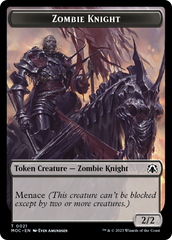 Zombie Knight // Human (6) Double-Sided Token [March of the Machine Commander Tokens] | Jack's On Queen