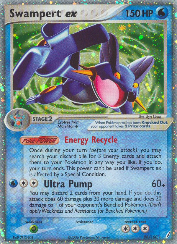 Swampert ex (98/100) [EX: Crystal Guardians] | Jack's On Queen