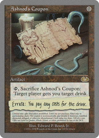 Ashnod's Coupon [Unglued] | Jack's On Queen