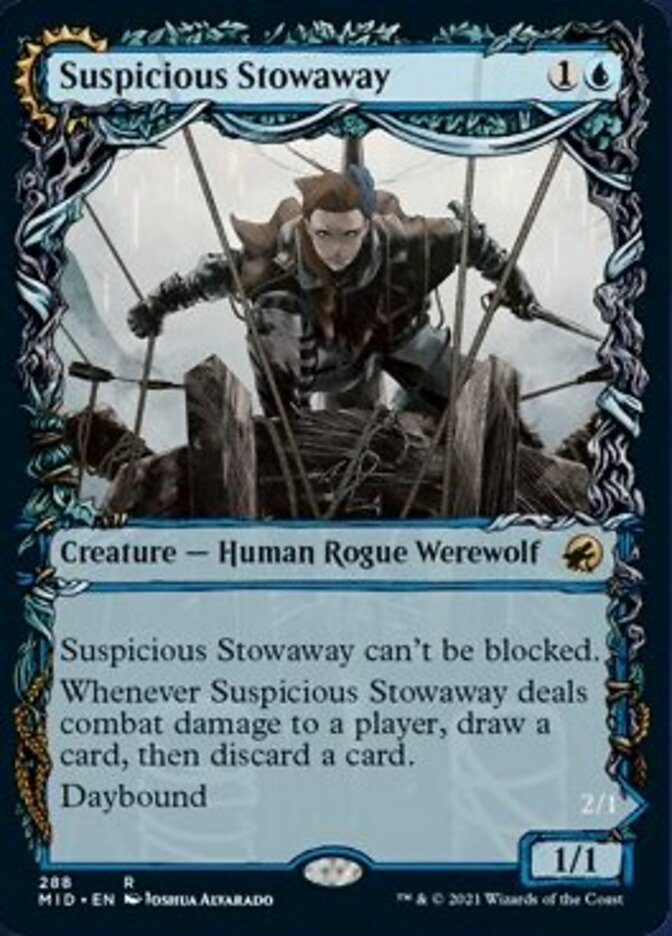 Suspicious Stowaway // Seafaring Werewolf (Showcase Equinox) [Innistrad: Midnight Hunt] | Jack's On Queen