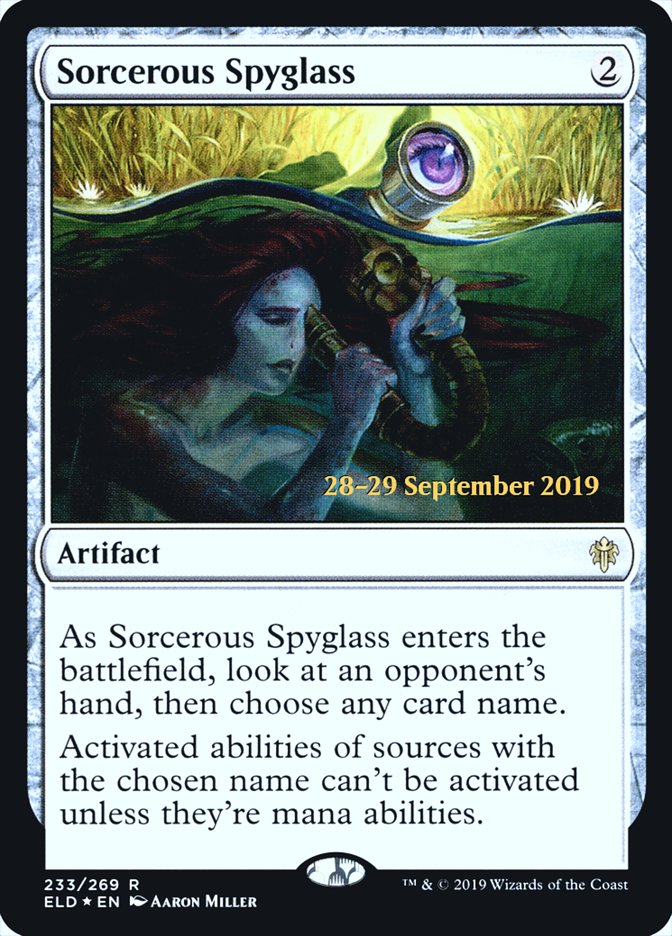 Sorcerous Spyglass  [Throne of Eldraine Prerelease Promos] | Jack's On Queen